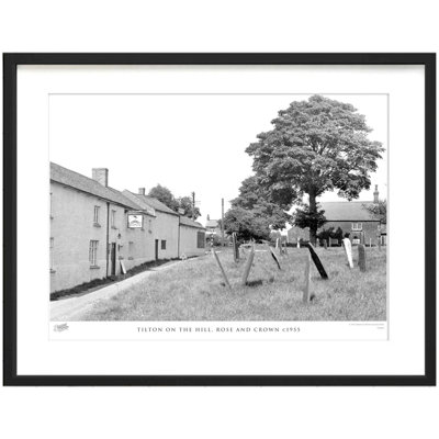 Tilton on the Hill, Rose and Crown C1955 1 Piece Single Picture Frame Wall Art