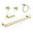 5 Piece Bathroom Towel Rack Wall Mount - Brushed Gold Aluminium Material And For Multiple Rooms Easy Installation Process 5 Build , Rust- Different Directions-1597778987