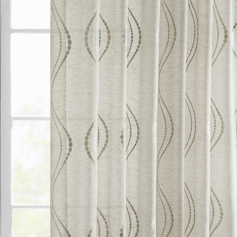 Rideaux transparents Alefiyah, L 50 po x L 96 po, Naturel Suez