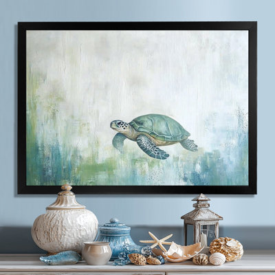 Tortue dans les courants océaniques - Tortue, art mural