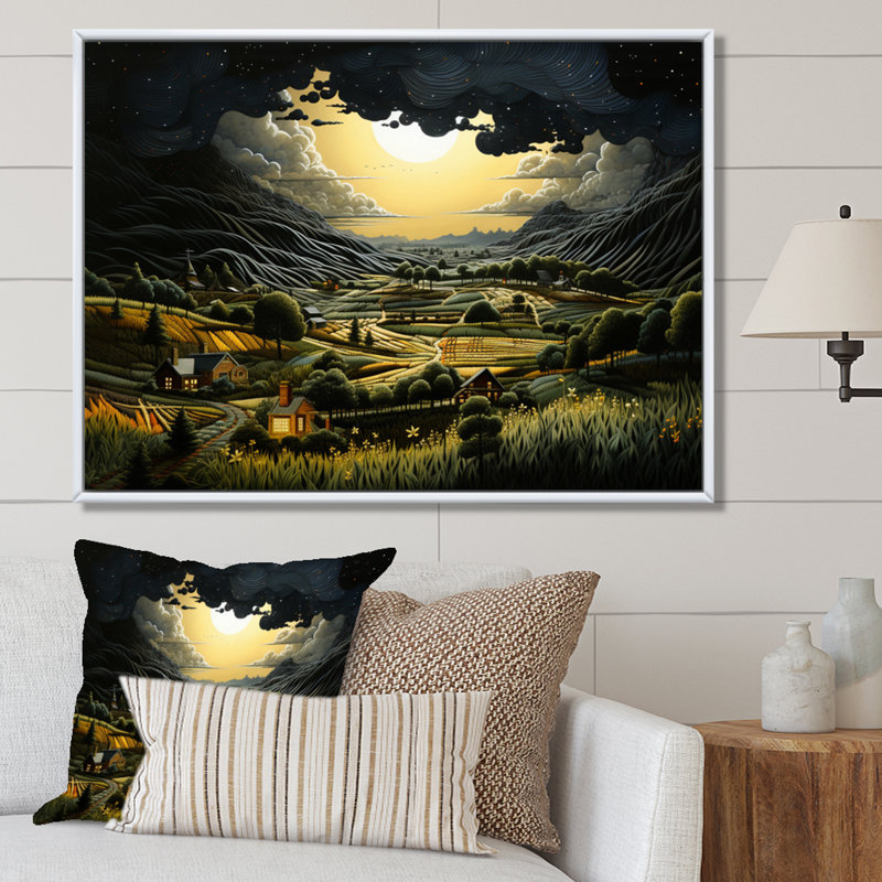 Lightning Electric Veins Patchwork IV On Canvas Print, H 24 po x l 32 po, Cadre flottant blanc