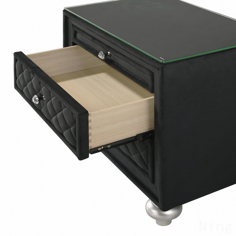1pièce table de chevet 3 tiroirs Glam Traditional