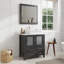 Ensemble de meuble-lavabo simple avec miroir -116868046-27042725