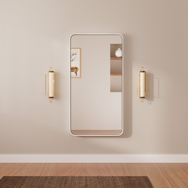 Miroir d'appoint Tyro, Noir mat, 30 po x 40 po, Rectangulaire