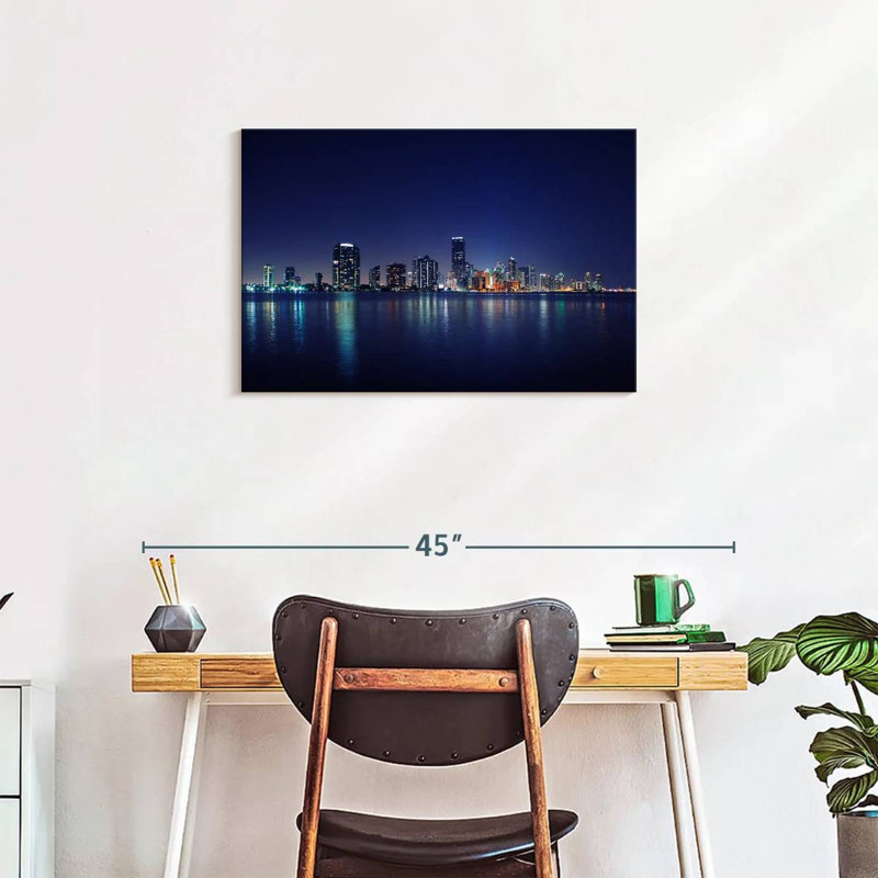 Nuit à l'horizon de Sirci à Miami, H 20 po x l 30 po