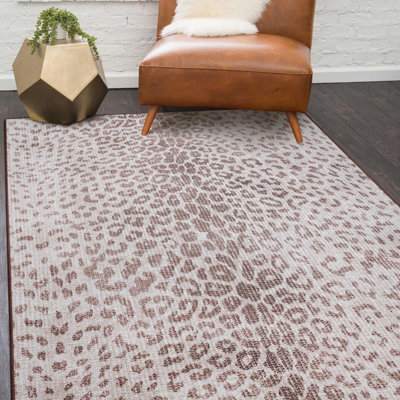 Tapis lavable lavable Miya Leopard