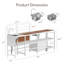 Ensemble de bureau modulaire d'extérieur 4 pièces avec évier en acier inoxydable, structure en aluminium noir et roulettes mobiles-126100720