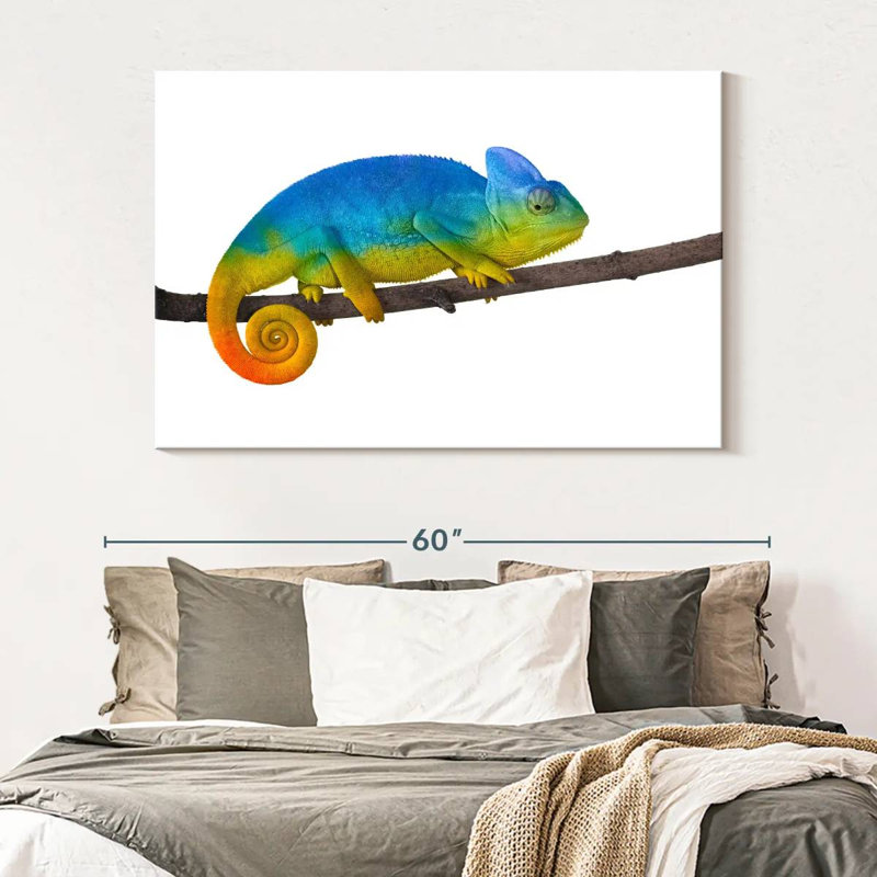 Brampt Vibrant Blue Chameleon, 34" H x 51" W