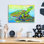 Winston Porter «Painted Turtle» par Rebecca Wang, art mural en verre acrylique, ACR-39573
