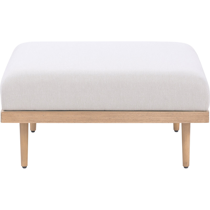Repose-pieds de terrasse en tissu d'oléfine résistant à l'eau et résistant à l'eau Madeleine, Beige
