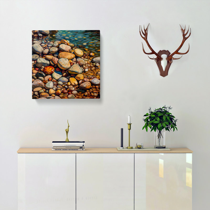 Pebbles Neo-Impressionism - Wrapped Canvas, 50cm H x 50cm W x 3cm D
