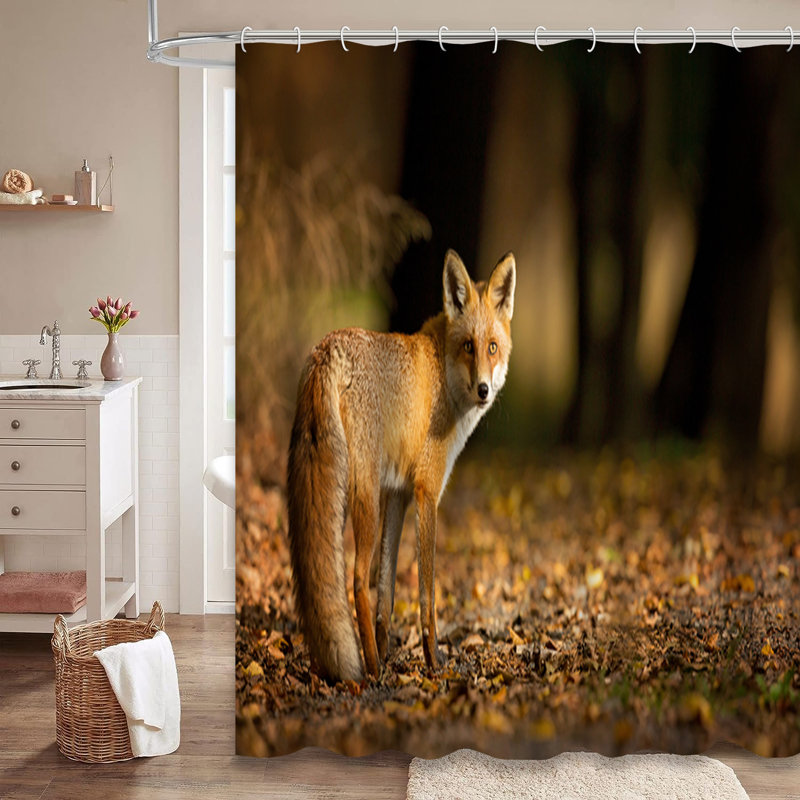 Rideau de douche avec 12 crochets Red Fox, L 72 po x l 78 po