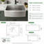 Évier de cuisine à simple cuve en acier inoxydable de calibre 16 de 24 po x l 21 po avec crépine, grille d'évier et support enroulable Farmhouse