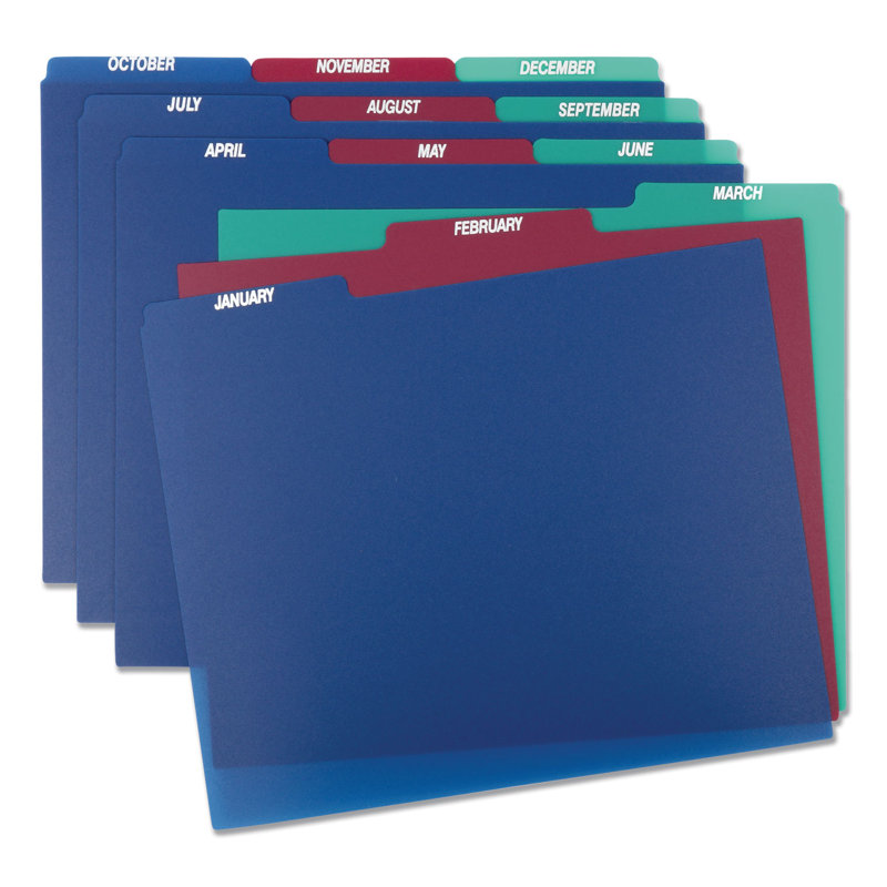 Pendaflex® Poly Top Tab File Guides PVC / Vinyl Flat Files Open