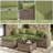 9 Pcs Outdoor Cushion Slipcovers All-Weather Patio Cushion Covers For Outdoor Furniture, Covers Only-1532766480