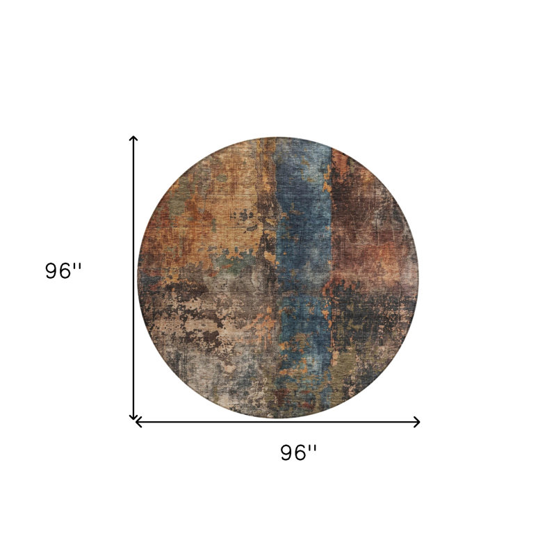 Tapis d'extérieur rond 8 pi