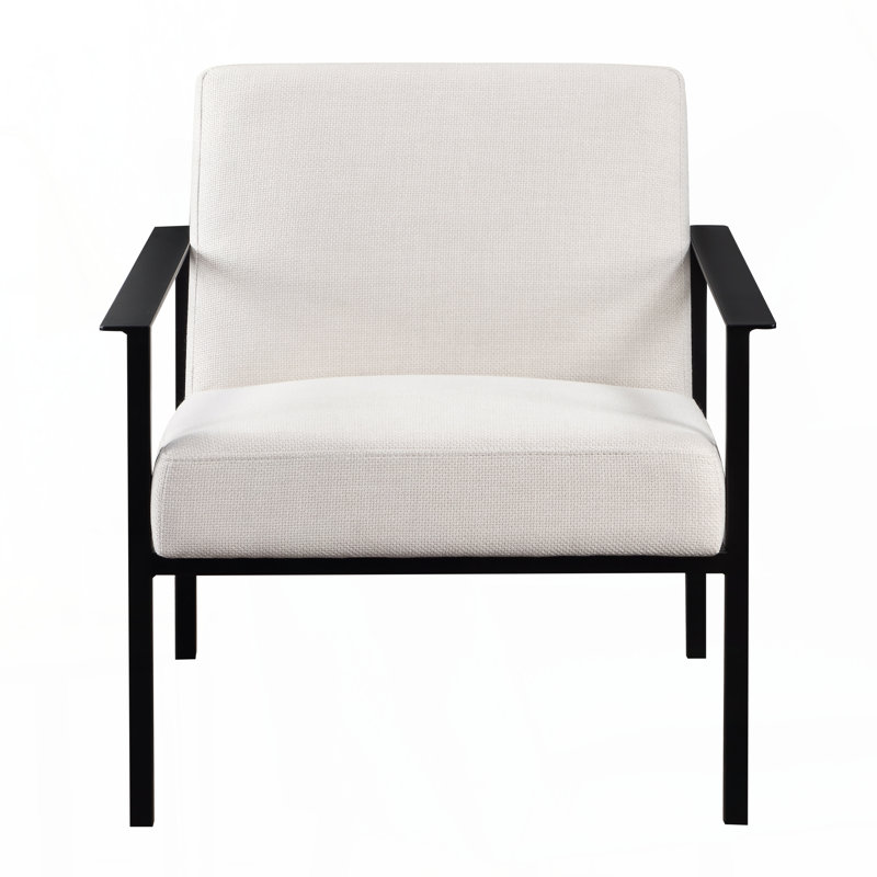 Fauteuil d'appoint en métal blanc Millie