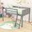 Wood Low Loft Bed with Ladder, ladder can be placed on the left or right-1155783024-1155783027
