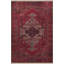 Tapis décoratif rétro à motif traditionnel rose foncé-635111697
