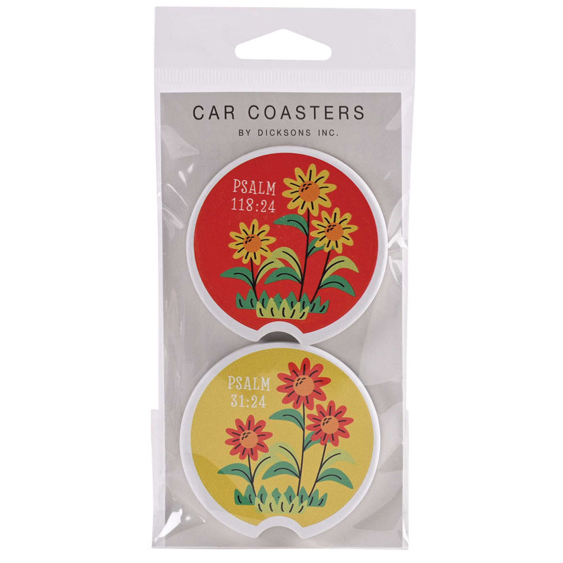 Sous-verre de voiture Daisey Psalms 2pk