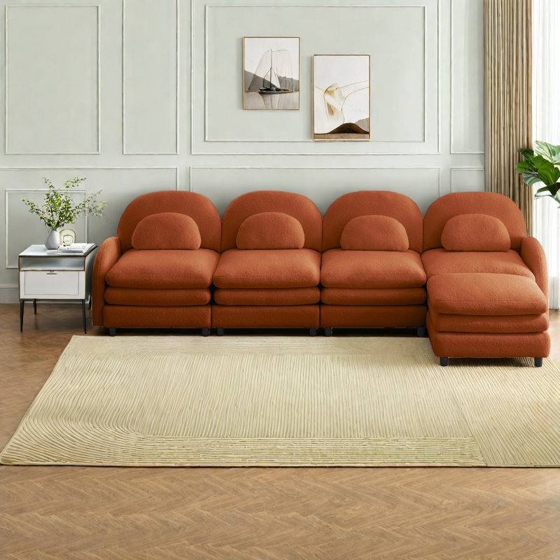 Canapé modulaire incurvé 4 places Cloud Comfort, Cloud Comfort