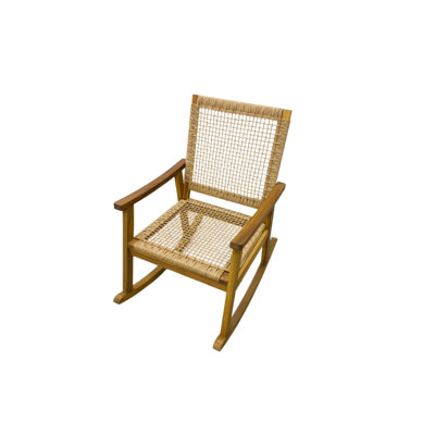 Chaise berçante avec siège et dossier en osier Lara