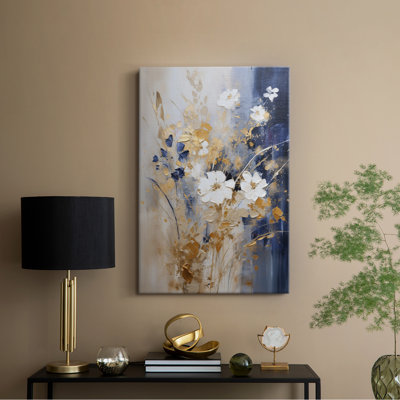 FLORAL Series CCCCXXVI - Toile tendue avec châssis de qualité supérieure - Prêt à être accroché