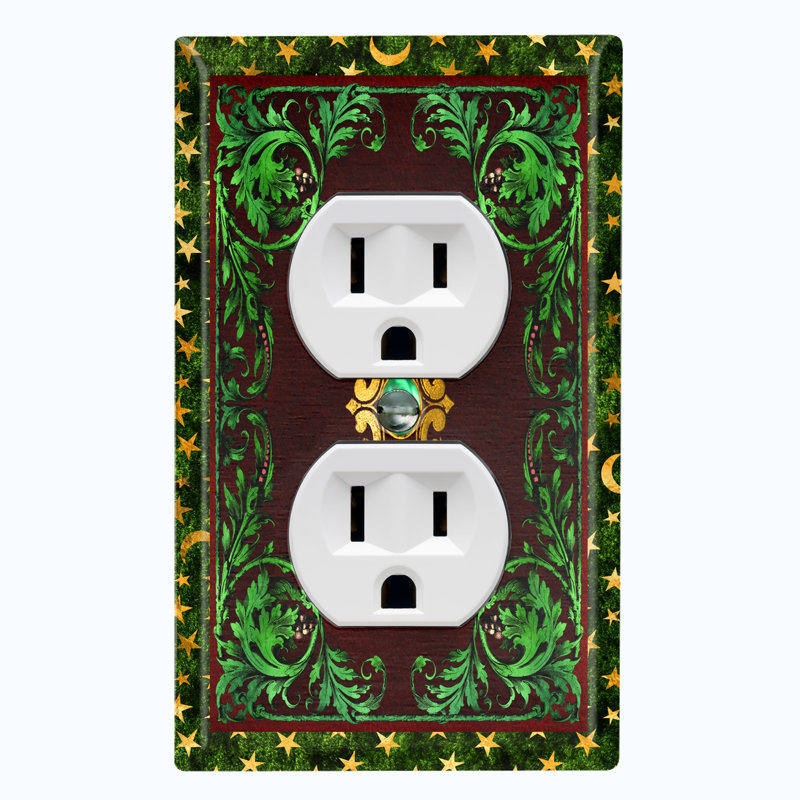 Patterned 1 - Gang Toggle Light Switch Standard Wall Plate