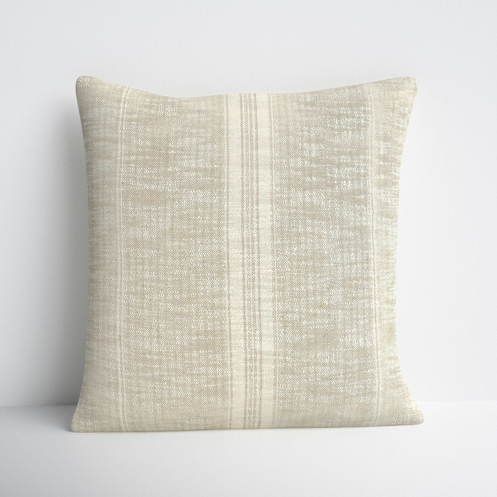 Silverton Throw Pillow, Natual/Ivory, 22" x 22", Square