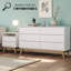 Clea Modern 2-Drawer Nightstand w/ Open Shelf - Bedside Table W.20.78'-2047003840