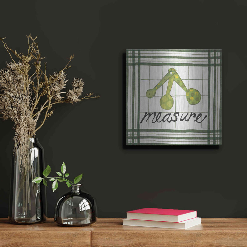 August Grove 'Cool Kitchen Measure by Courtney Prahl, Metal Wall Art, 12"x12", 12" H x 12" W