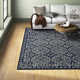 Bylas Oriental Handmade Tufted Wool Dark Blue/Light Gray Area Rug