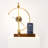 Minimalist LED Clock Lamp with Phone Wireless Charger/Wood Base
