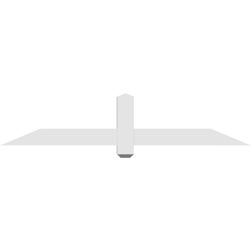 Support à pignon en uréthane Eugene, L 60 po x H 12 1/2 po, P 2 po x F 4 po