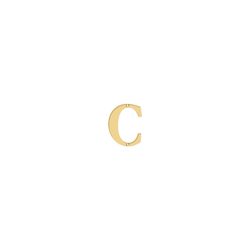 4" H Brass House Letter, Lifetime Brass, B