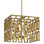 Miami 4 - Light Unique Square Chandelier with Wrought Iron Accents