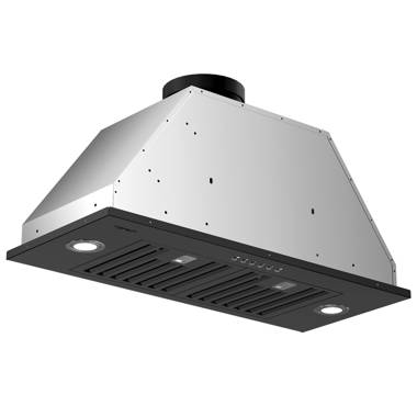 Tylza 27.75 900 CFM Convertible Insert Range Hood in Silver with Remote Control Included KMB02-30