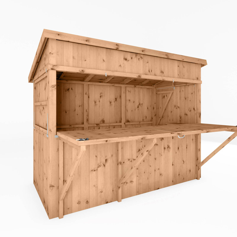 Mercia 9 x 4ft Premium Pressure Treated Garden Bar with Shutters
