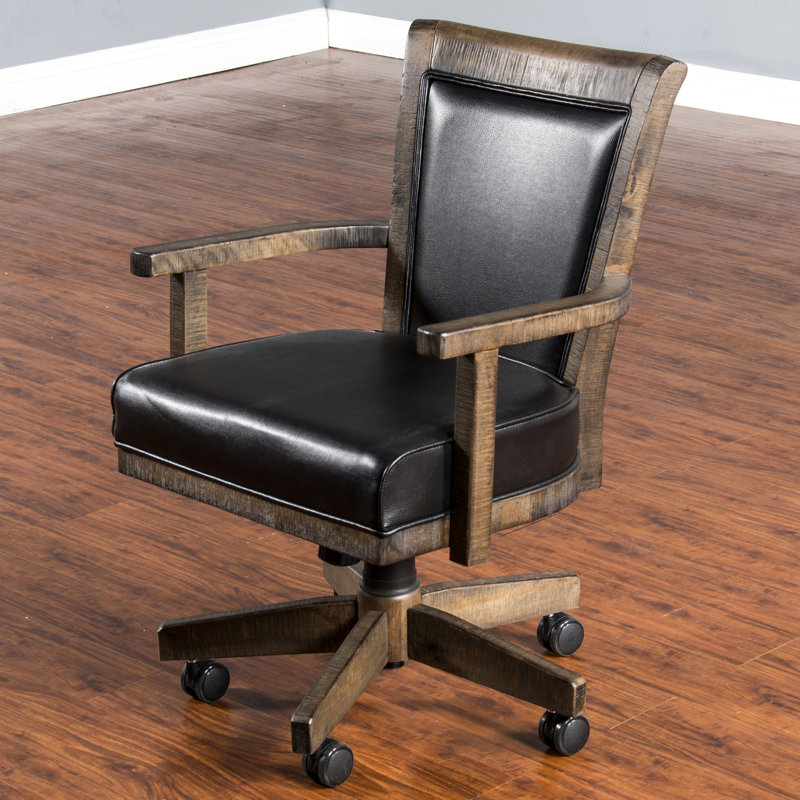 Heanor Executive Chair, Brown, Faux Leather Black