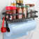 Wall-mounted paper towel holder with shelf and 4 hooks