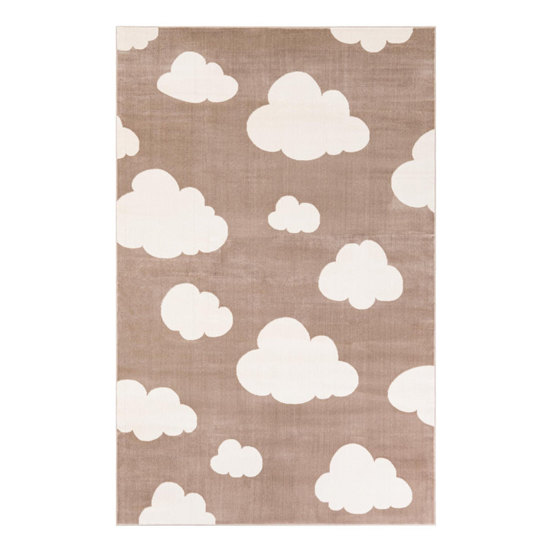 Unique Loom Clouds Whimsy Kids Rug, Rectangle 5'3" x 8'