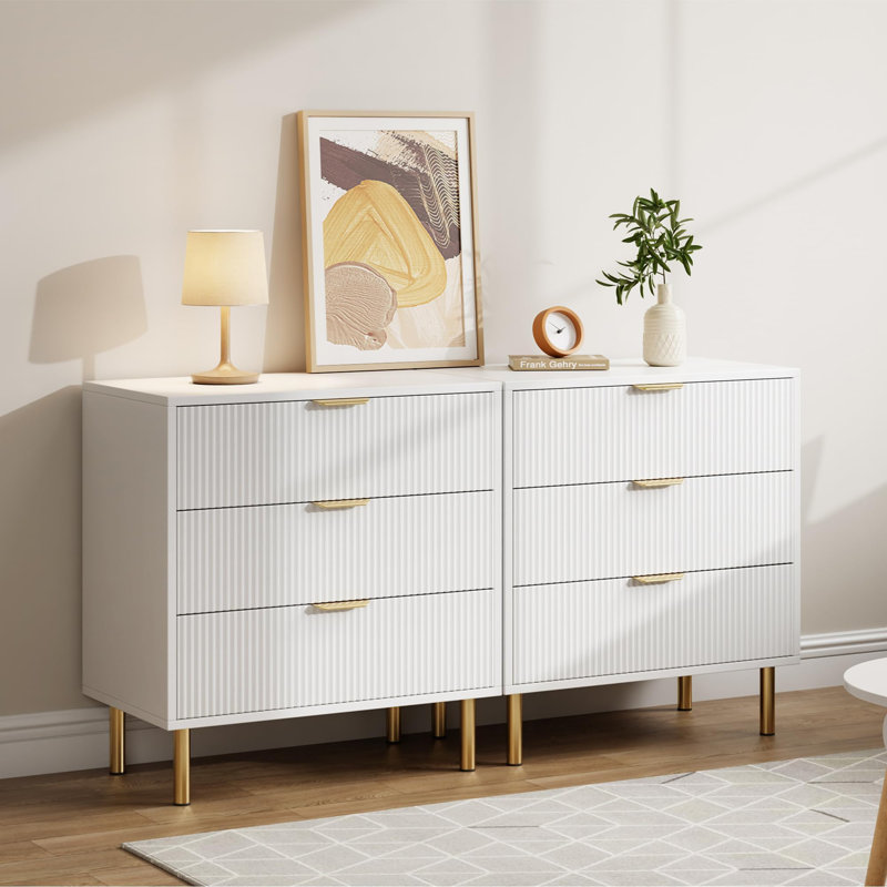 71.1 cm W Chest of 3 Drawers, White
