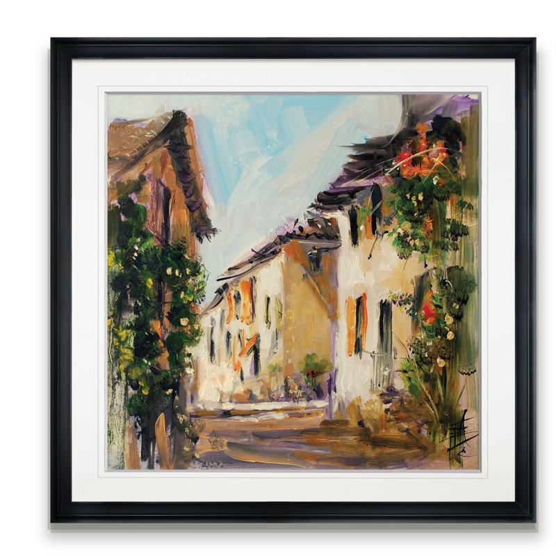 « france iv », peinture, H 16 po x l 16 po x P 1,5 po, Cadre noir