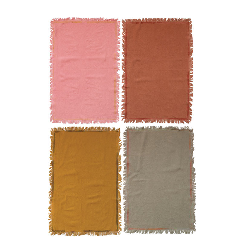 4-Pc Cotton Tea Towel Set