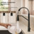  Commercial Dual-Function Pull Down Kitchen Faucet with High Arc Spring Spout-114551117
