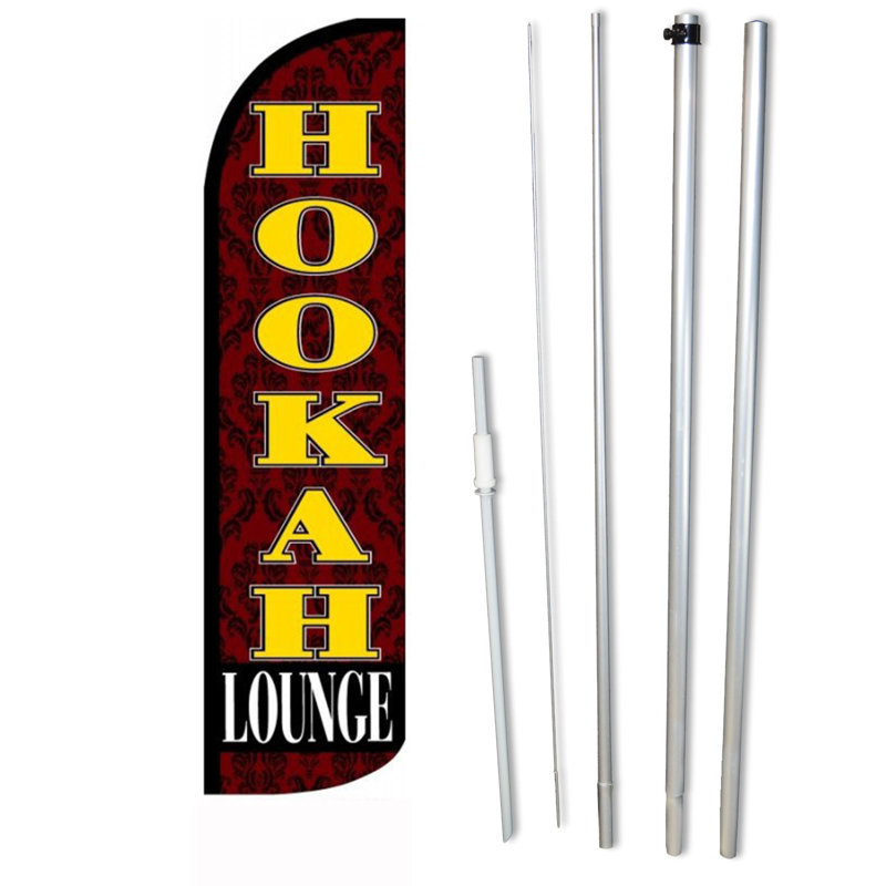 Double Sided 180'' H x 38'' W Polyester Flag Set