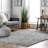 Kinard Shag Tasseled Power Loom Performance Gray Rug-1276152079