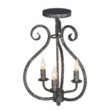 3 - Light Semi Flush Mount