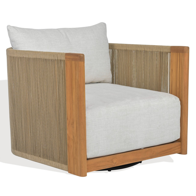 Chaise de patio pivotante en teck Marina