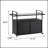 Outdoor Wicker Bar Cart With Glass Top, Durable Rattan Serving Cart For Patio And Garden Parties